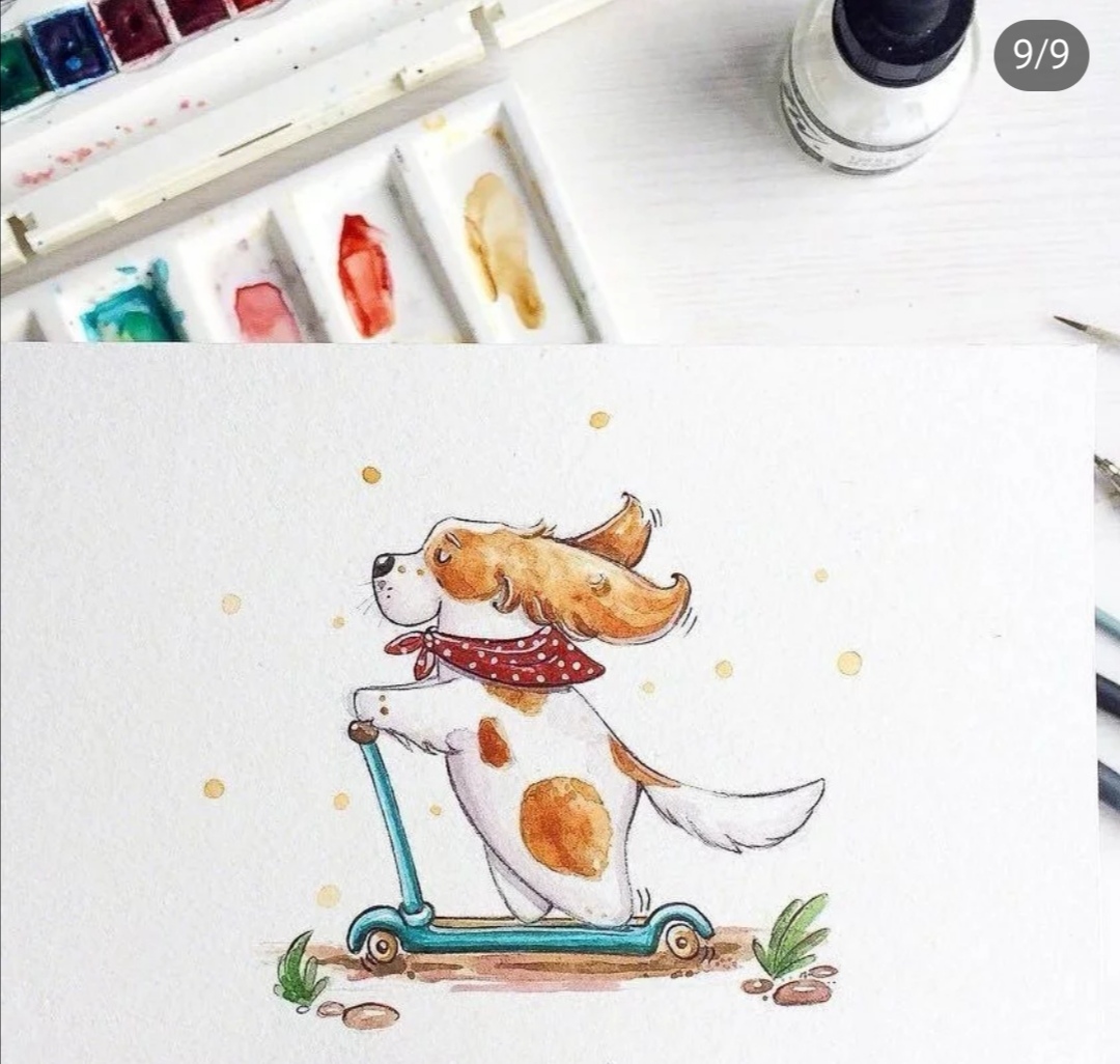 可以用在手帐里的水彩卡通动物插画分享第二波
