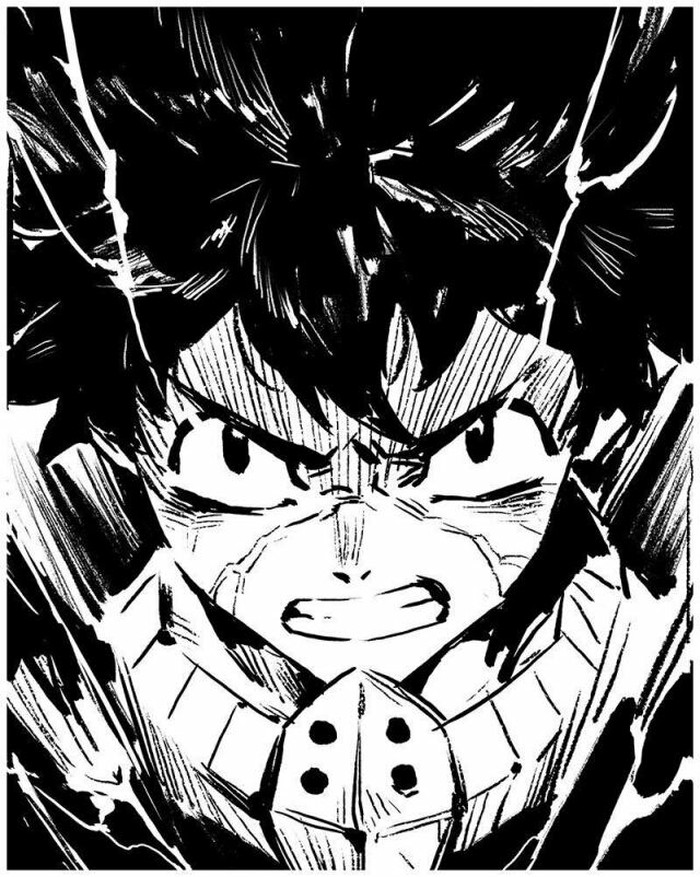 《我的英雄学院》超帅黑白画——带你体验不一样的小英雄 安德瓦