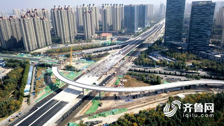 飞吧山东|济南北园高架西延立交桥显雏形 预计2019年元旦通车