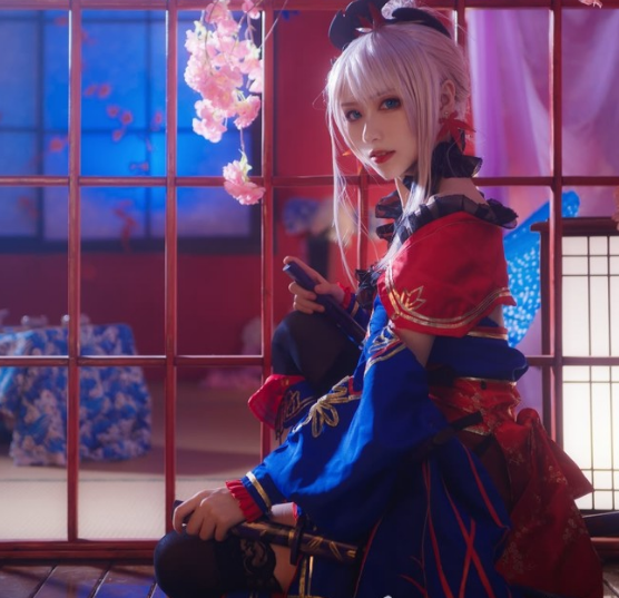 fgo宫本武藏cos,网友大呼:这恋爱的感觉又来了,我怎么