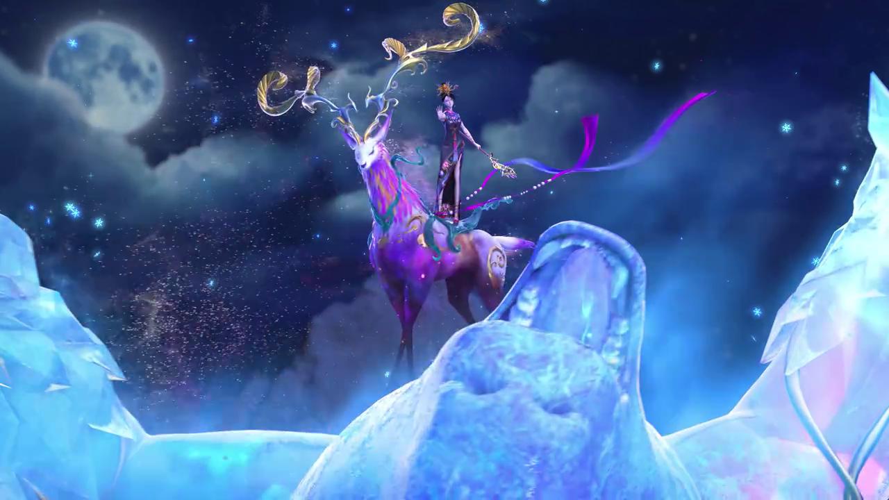 叶罗丽,七色神鹿对战北极白熊,看似强大却在下一秒被一拳打飞