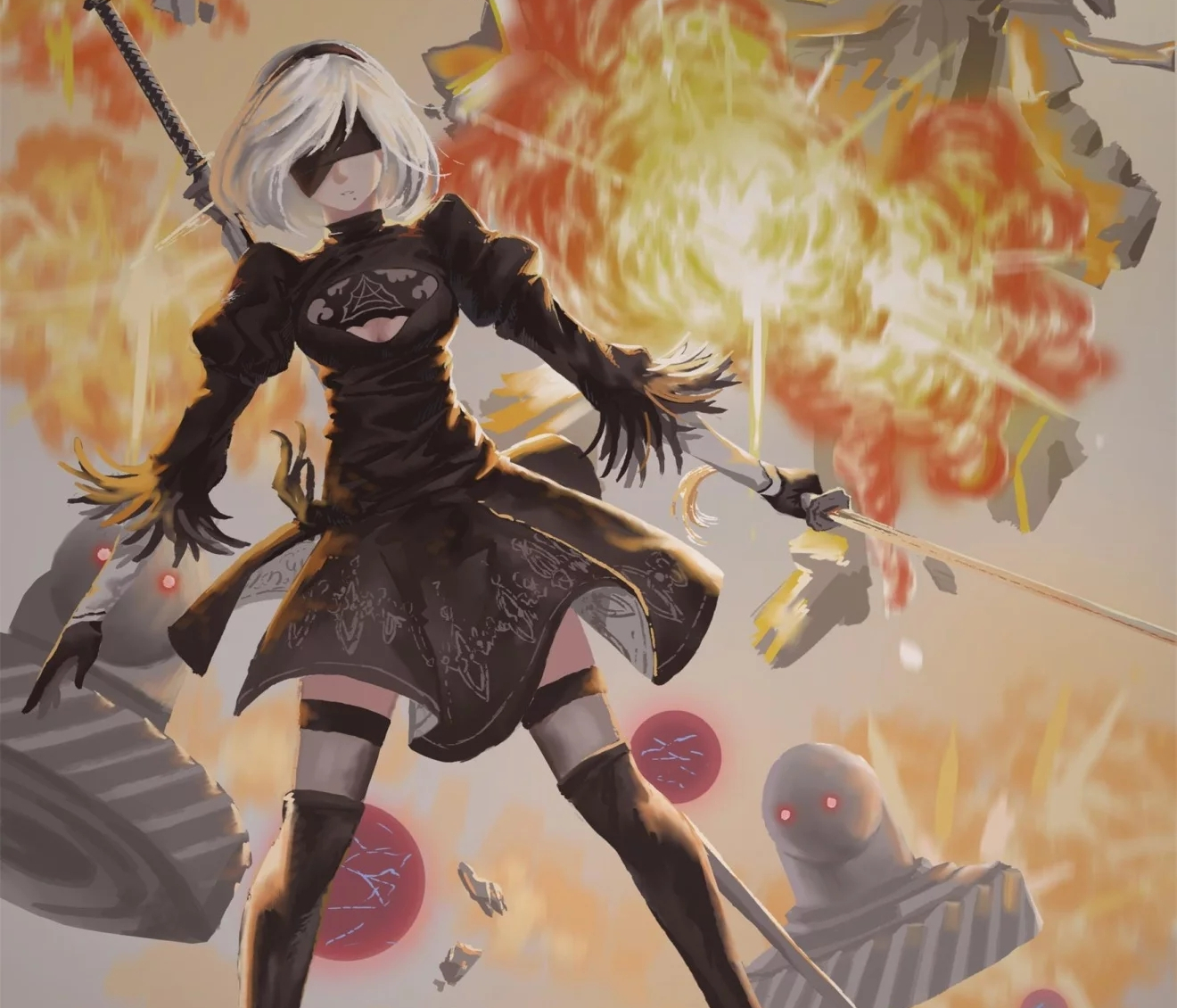 尼尔机械纪元角色美图,2b小姐姐