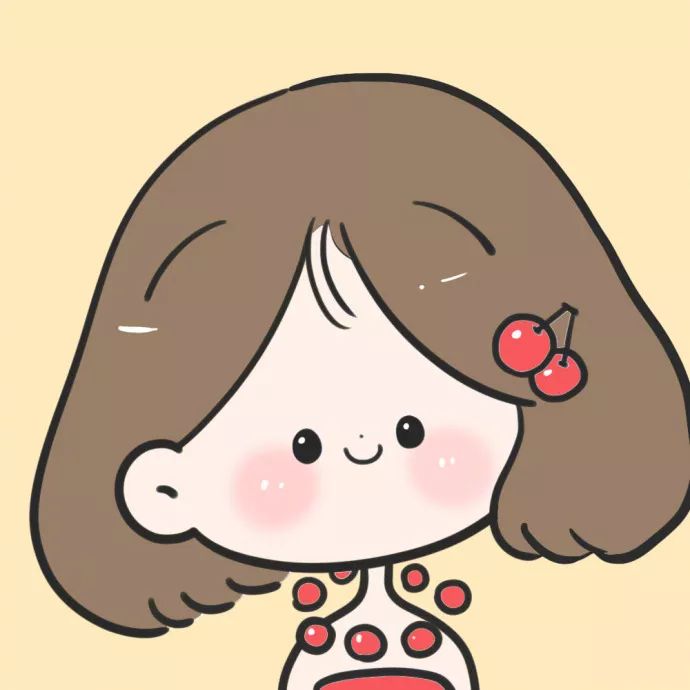 【美图】小眼睛的樱桃女孩漫画微信头像