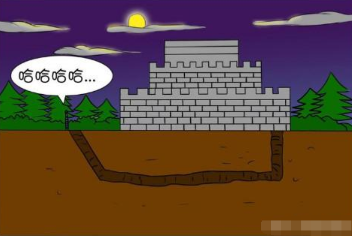 搞笑漫画:男子挖了十年的地道,这运气实在太背了!