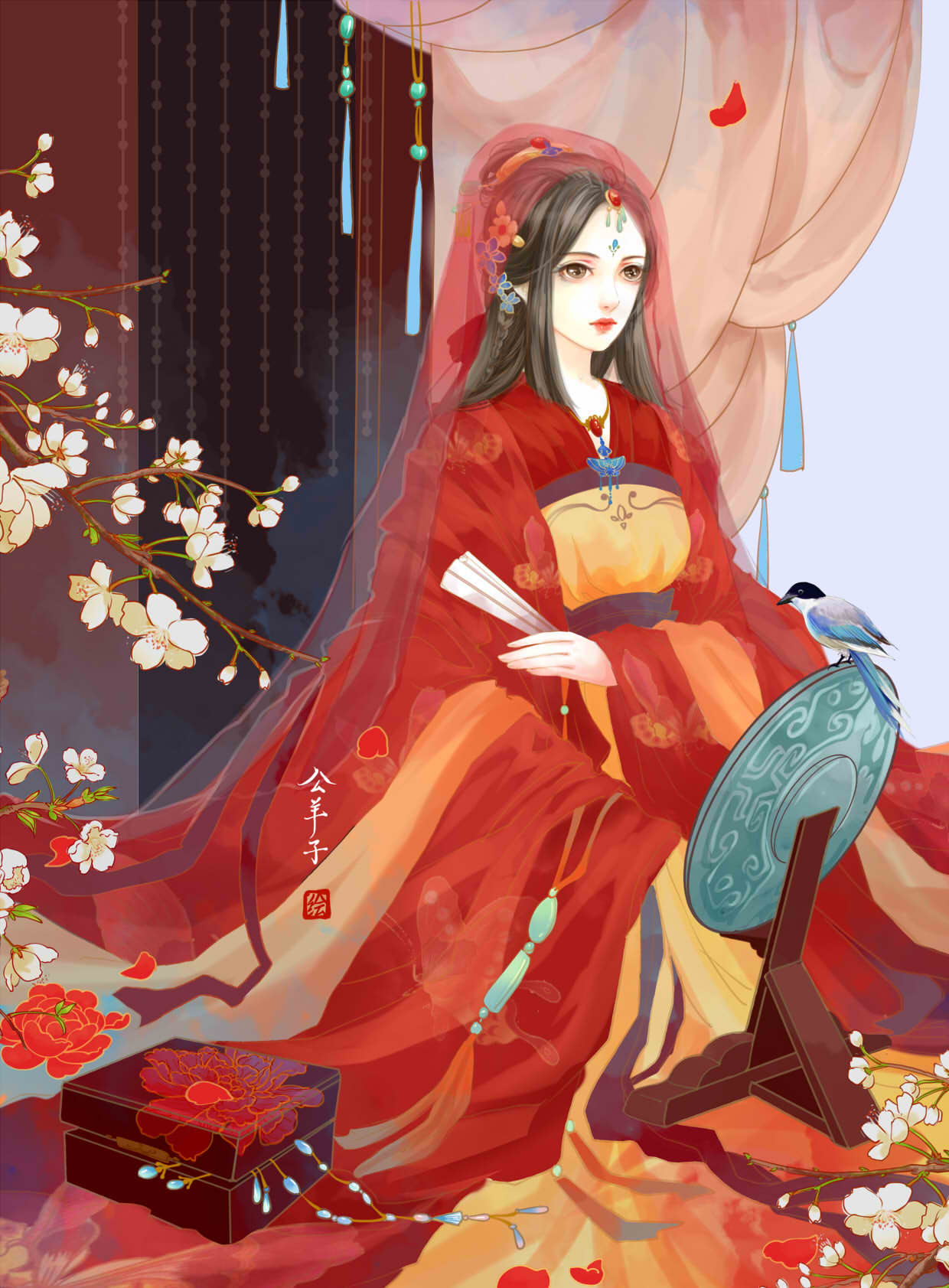 十里桃花,怎敌你嫁衣似火?这些美轮美奂的古风红妆佳人令人惊叹
