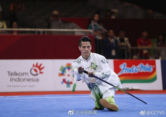 男子太极拳-太极剑决赛 中国选手陈洲理摘金!