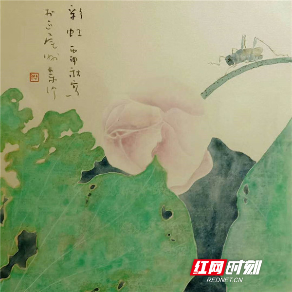 周海波)三位诗书画名家好友,吟诗绘画之余,忽发灵感,画家作画,诗人临