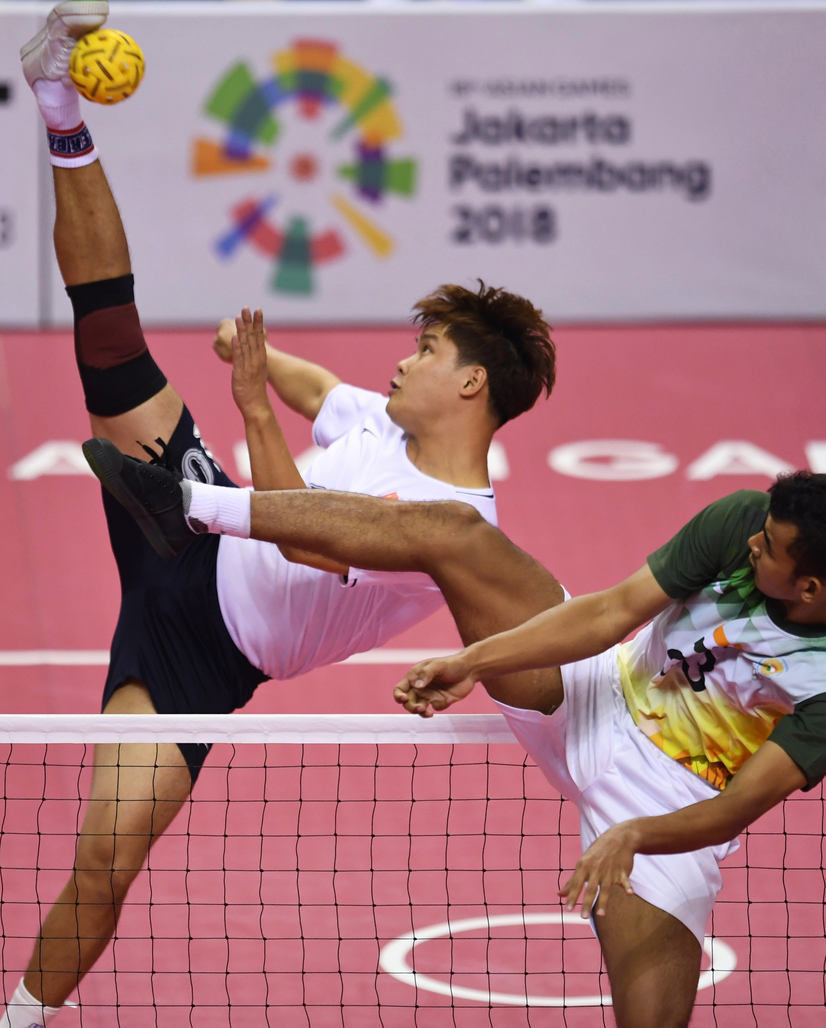 藤球——男子单组赛:中国不敌印度(2)