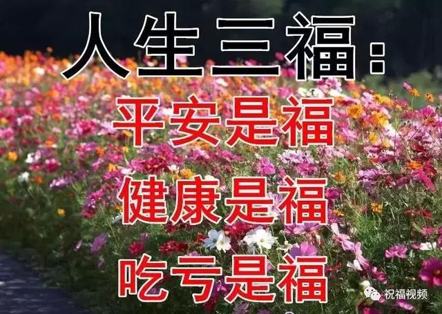 11月13,人生三福,三有,三乐,太精辟了!