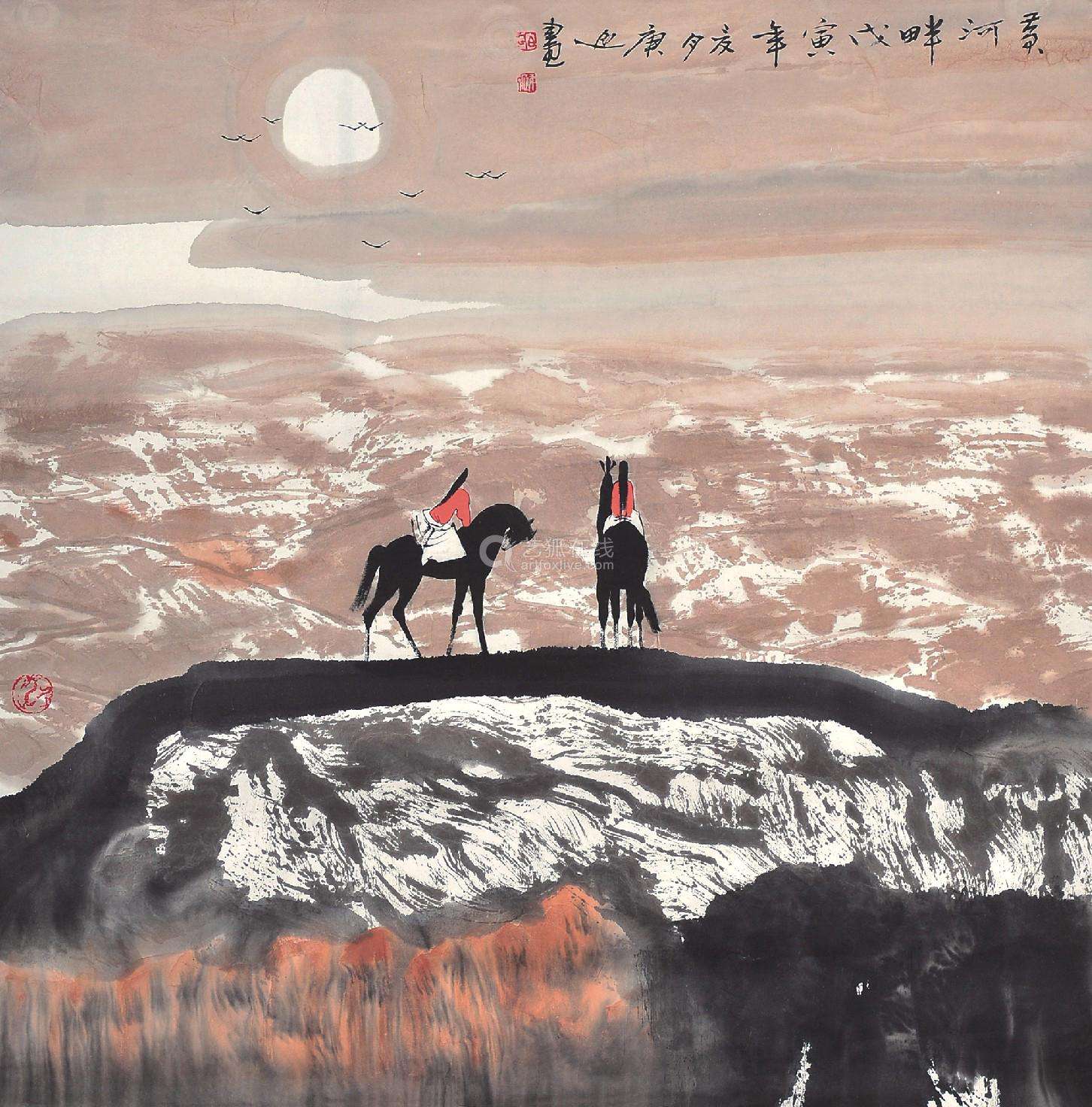 当代著名山水国画家白庚延,精品山水作品欣赏!