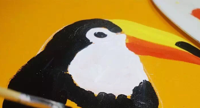 水粉教程:大嘴鸟大嘴