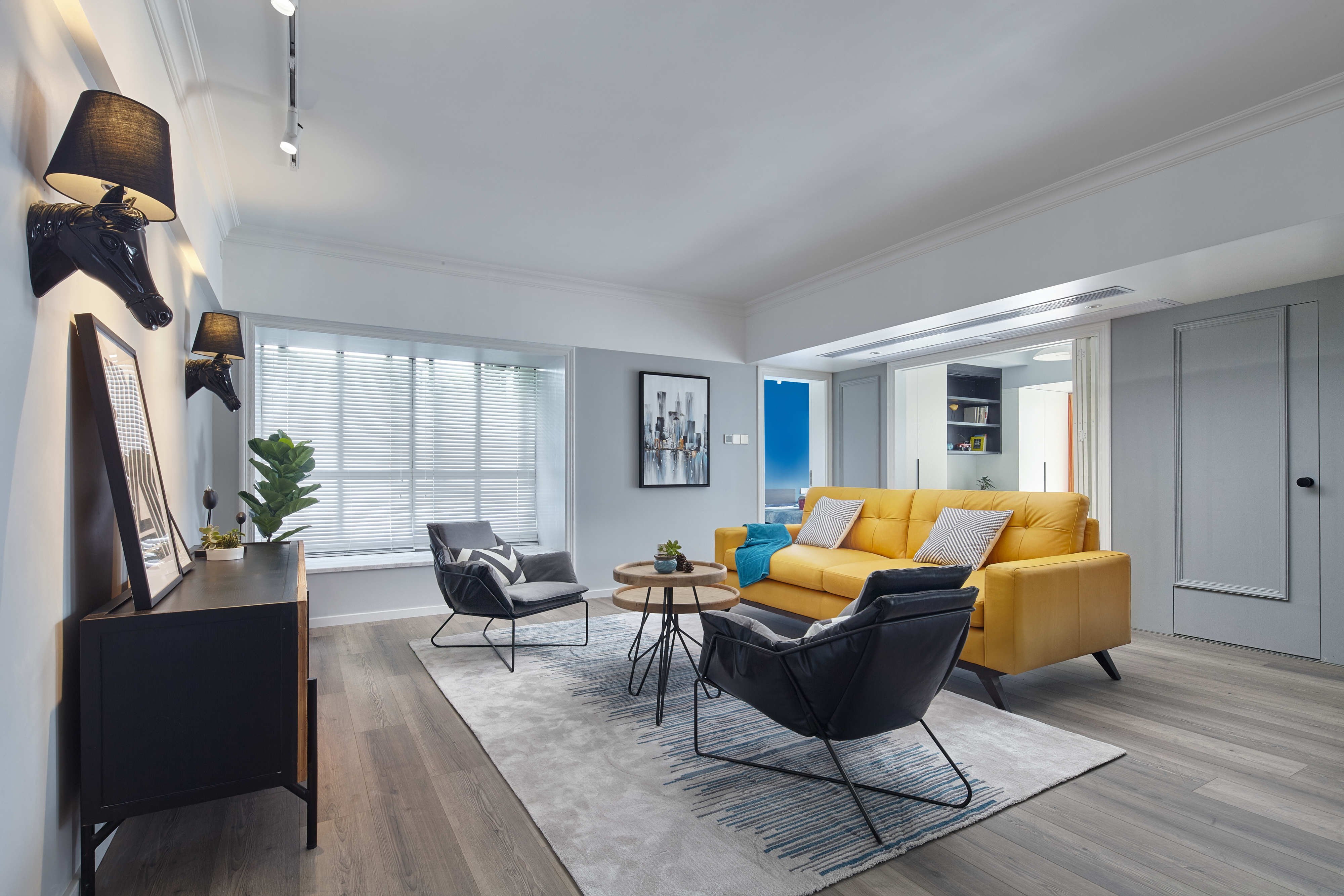 91平米现代风格二居室,预算12万,点击看效果图!-美丽洲装修