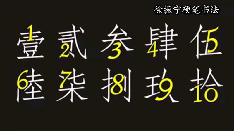 中国人必须会写的十个字,大写一到十