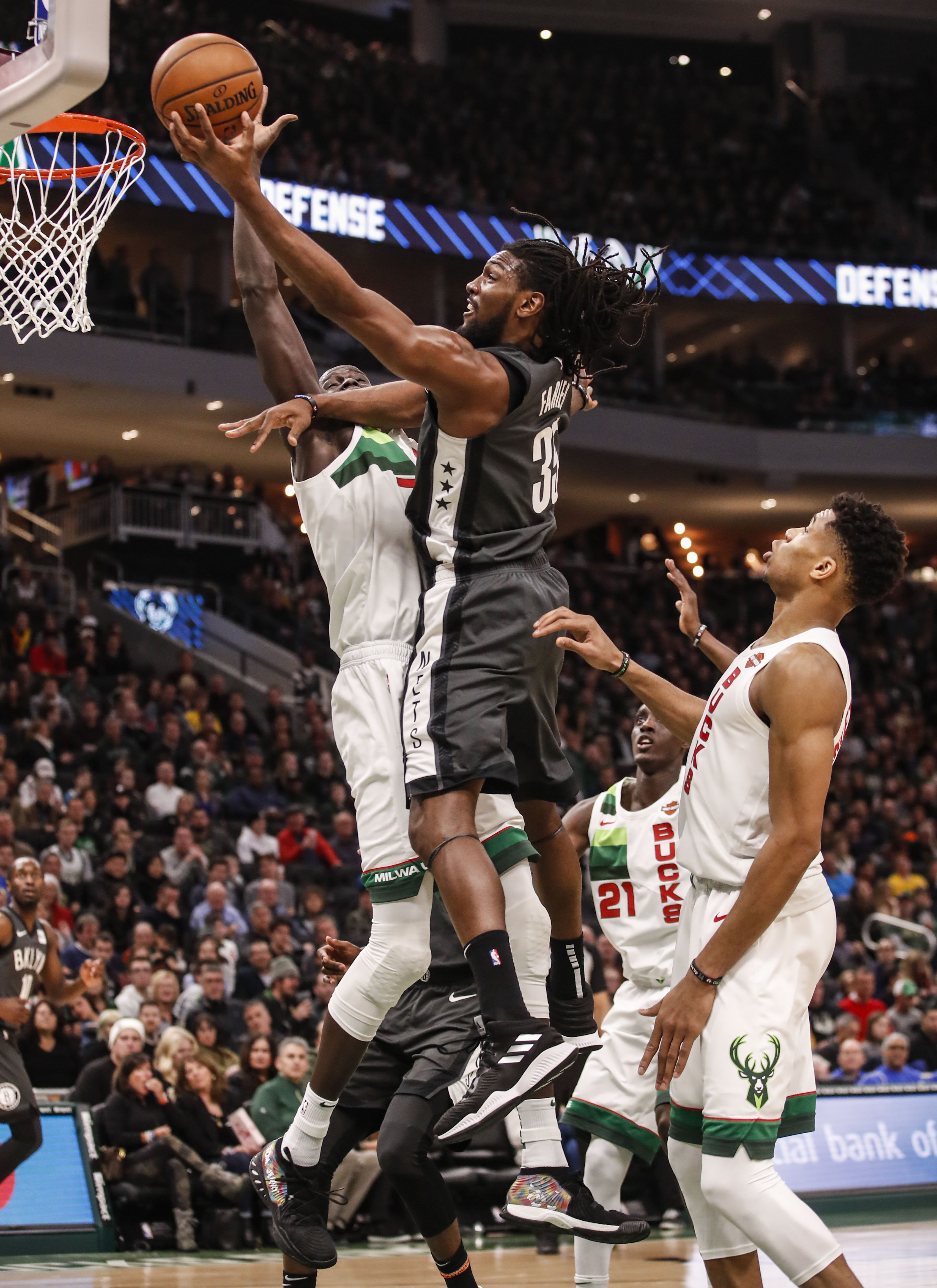 篮球--nba常规赛:雄鹿胜篮网