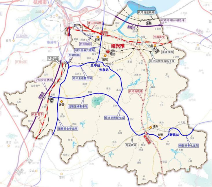 绍兴计划再建3条高铁,1条普铁和8条城铁,打造省内1.5小时铁路圈