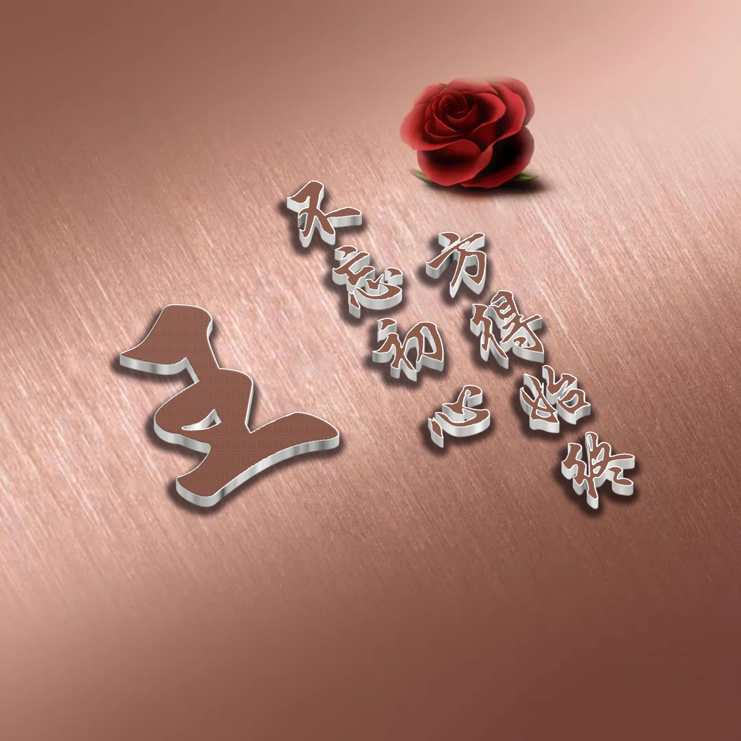 爆款姓氏头像,超强立体视觉金属拉丝版