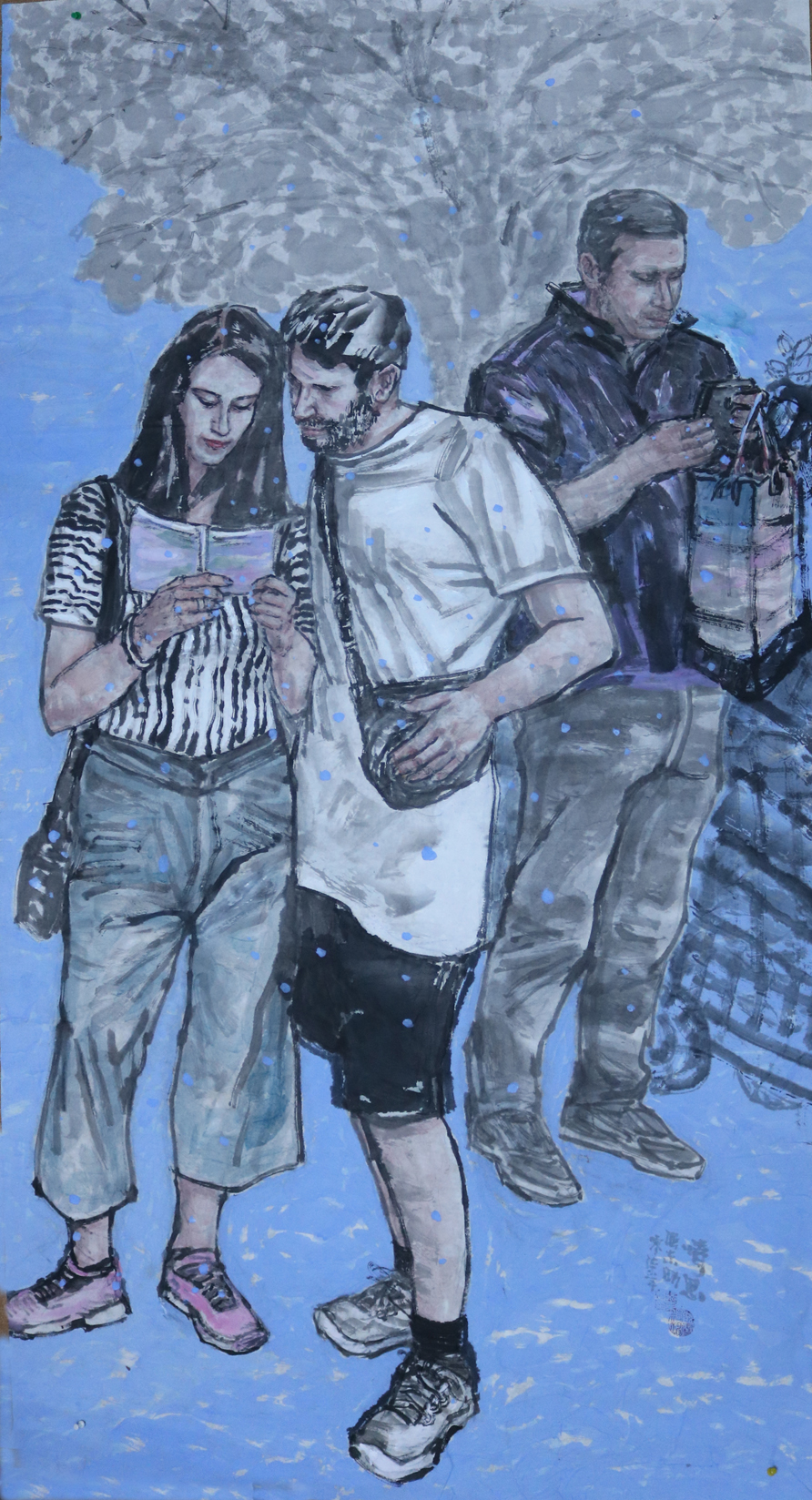 相比西洋画明暗造型,中国画的毛笔线条造型抓住了绘画的关键