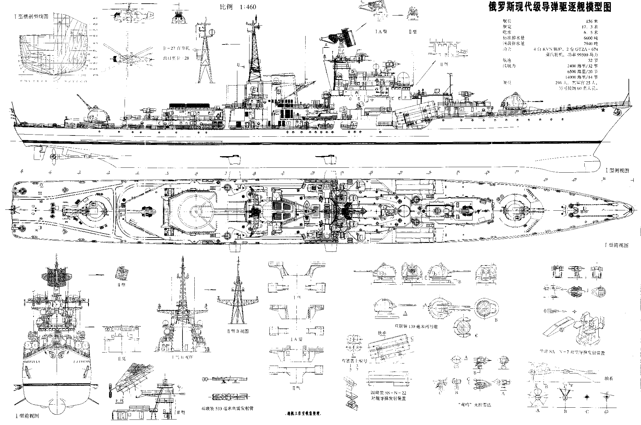 驱逐舰图纸 设计图图片