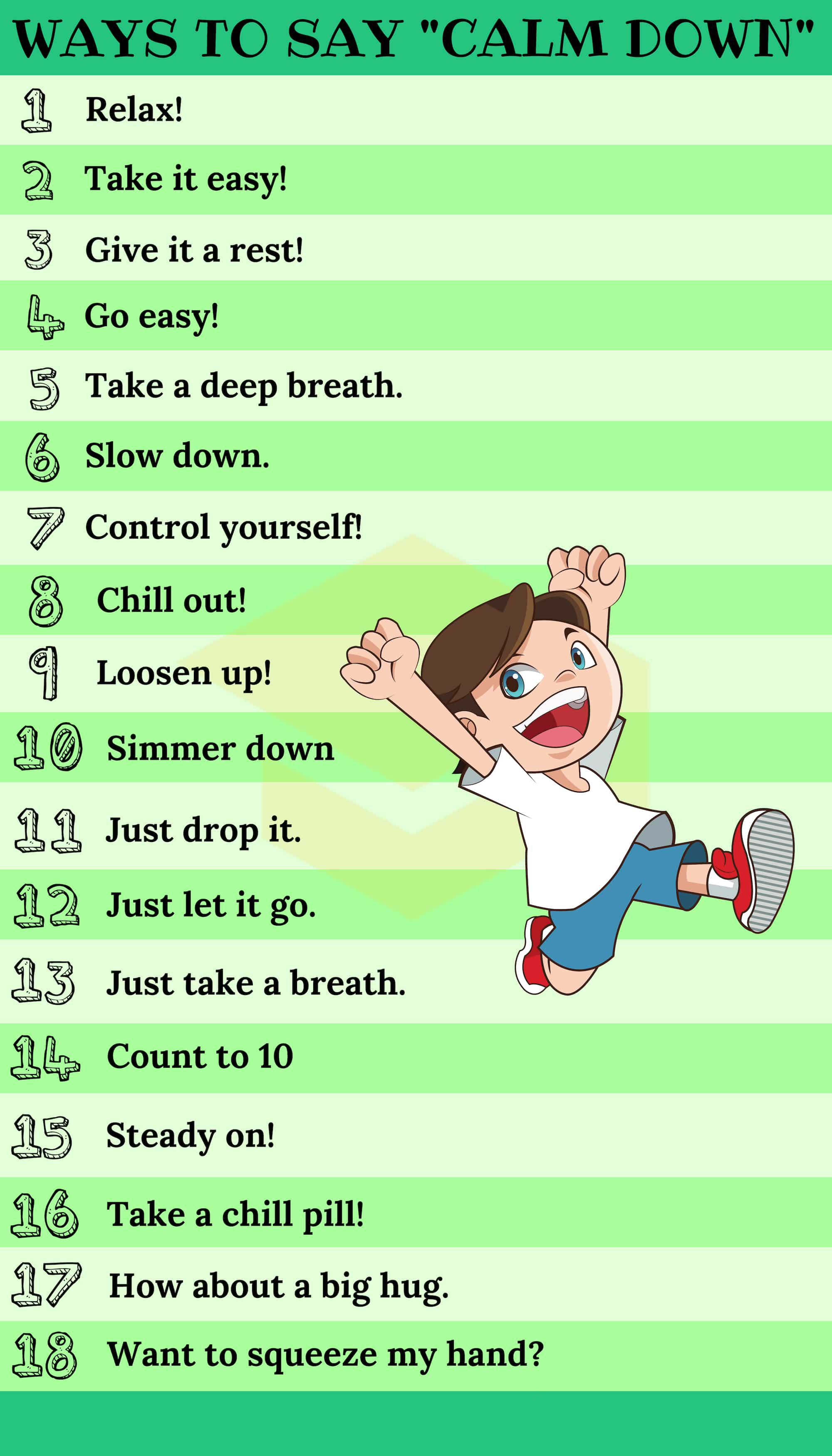 ways to say"calm down image 如何说"冷静|形象