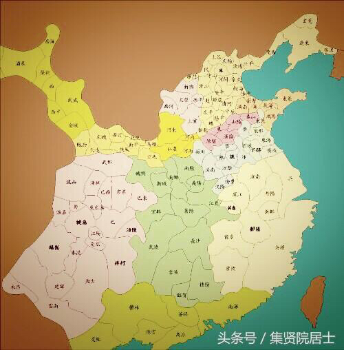 魏蜀吴州郡详细地图,大家都来看看你的家乡三国时期属于哪里