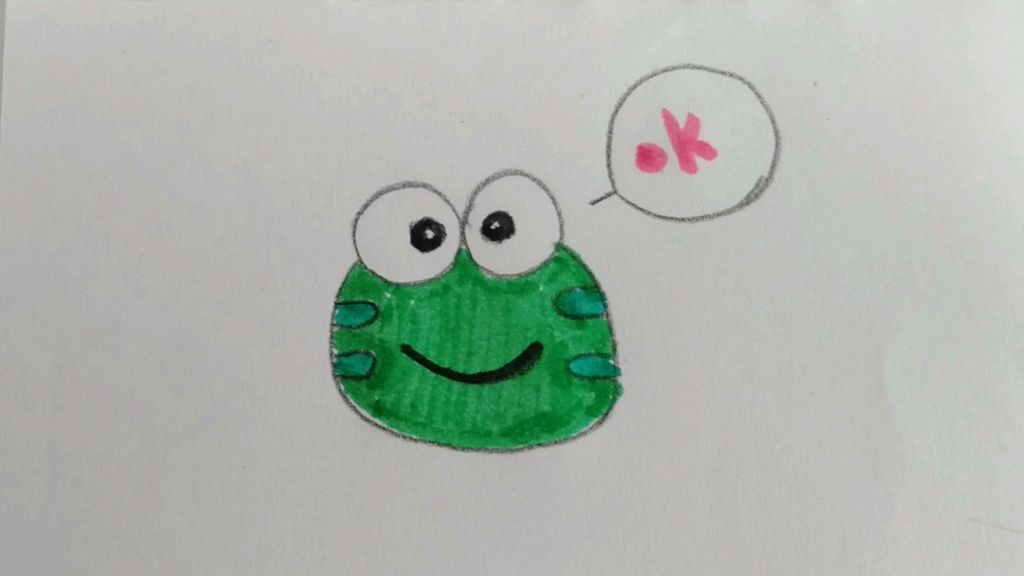 大眼萌的小青蛙 叫呱呱 简单儿童简笔画教程 小朋友也能画的动物