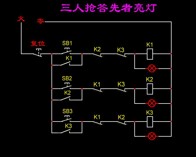 plc三人抢答器梯形图图片