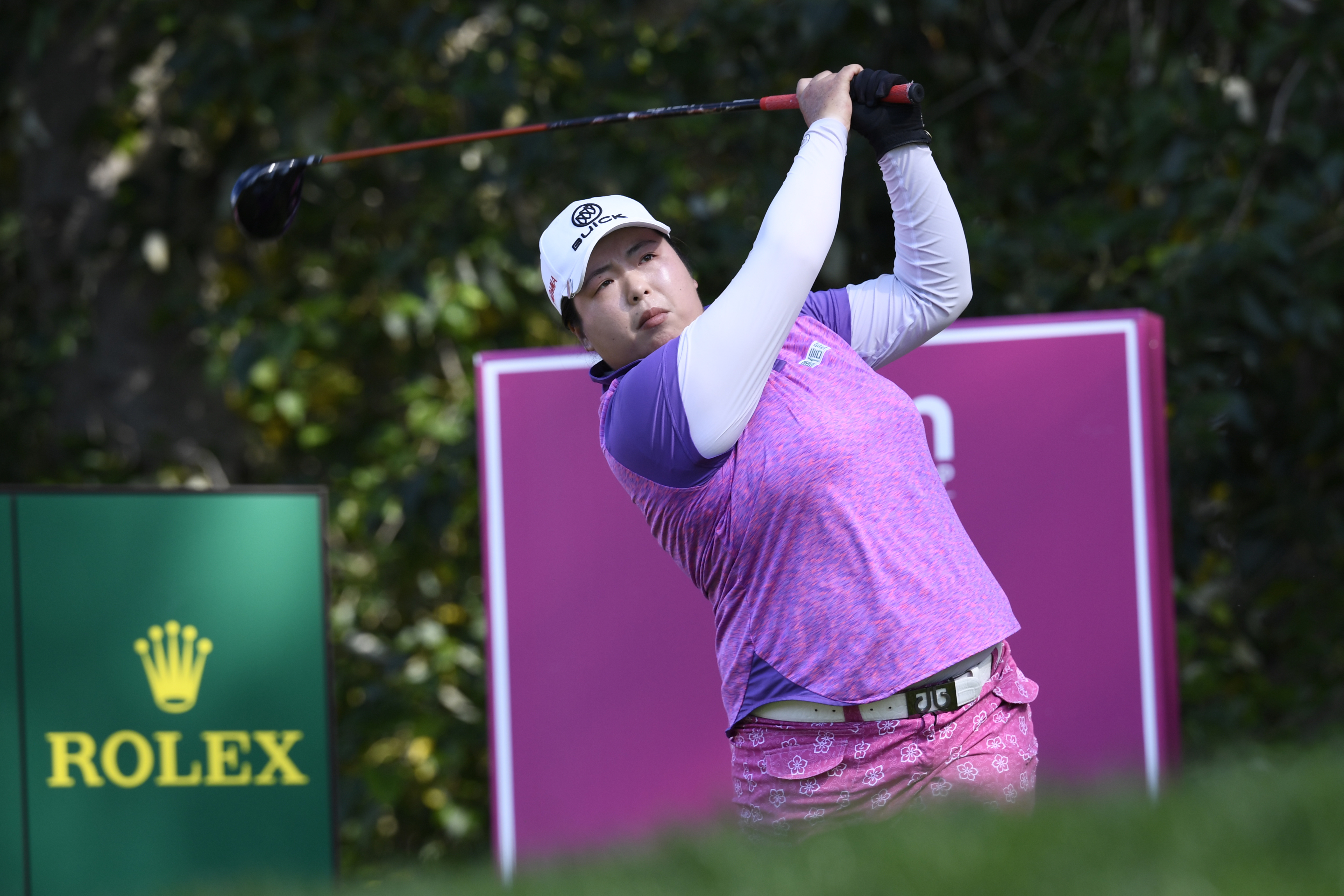 高尔夫——中国选手冯珊珊征战依云赛(1)