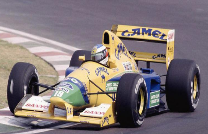 贝纳通车队f1赛车最需要的就是这种减少阻力与气流影响的设计,f1超级