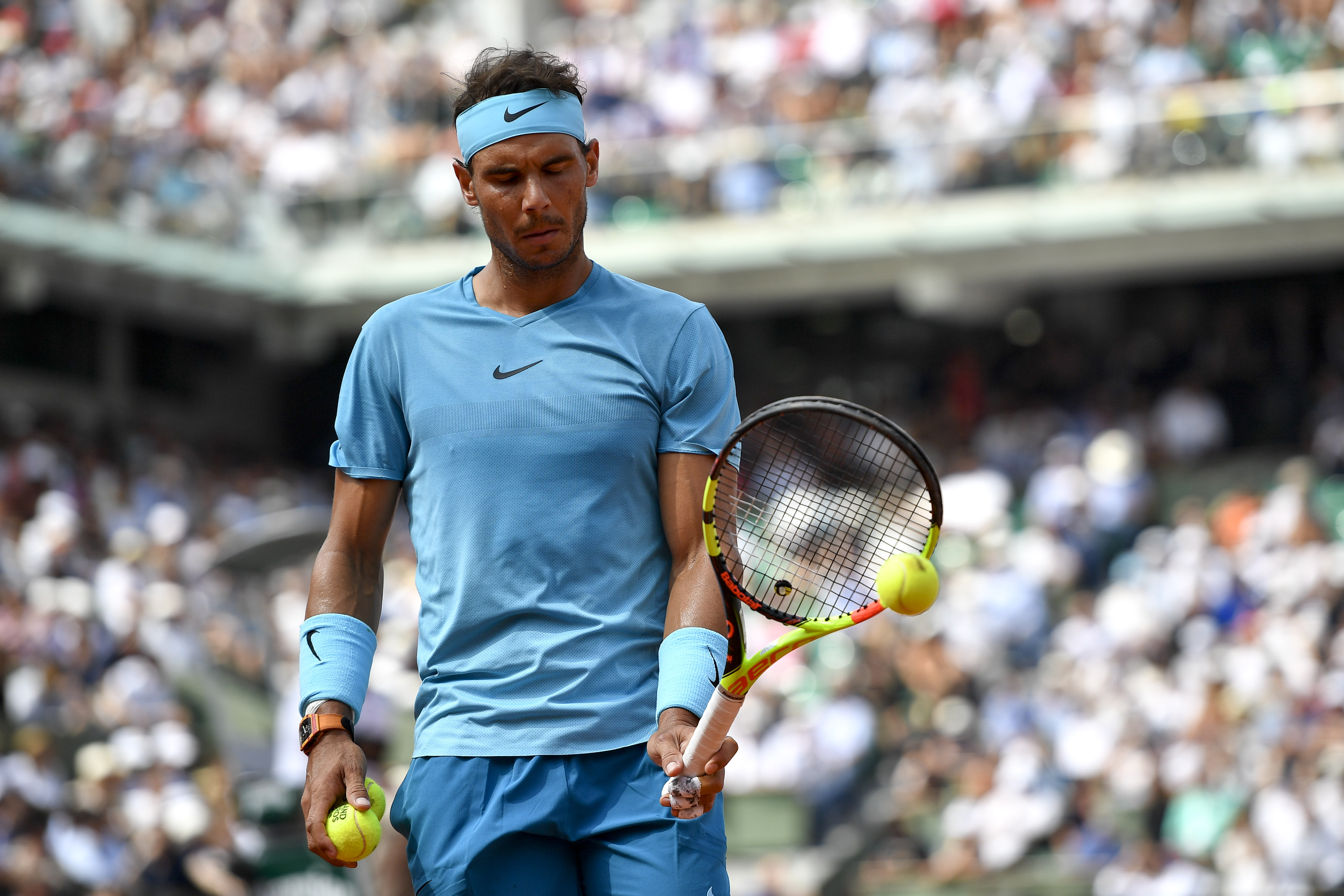 网球——法网男单半决赛:纳达尔对阵德尔波特罗(9)