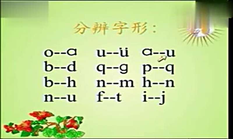 汉语拼音第十二课复习(6个单韵母 23个声母 10个整体