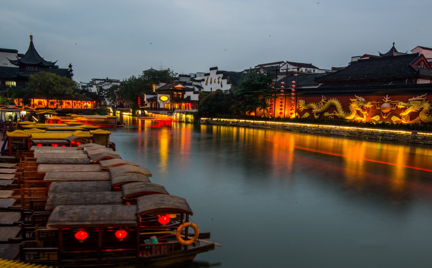 南京秦淮河夜景实拍