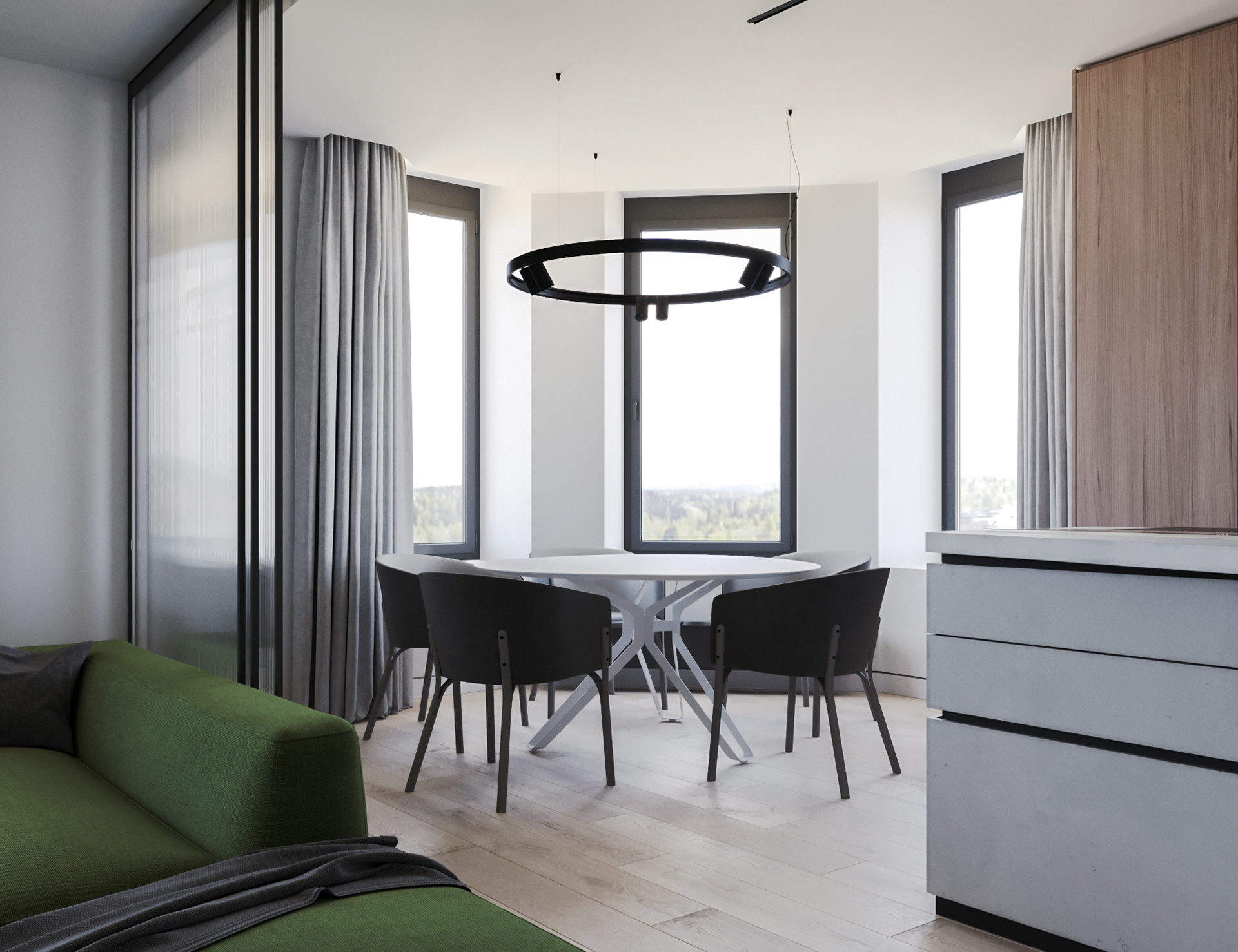 60平loft,清新简约的绿色小宅