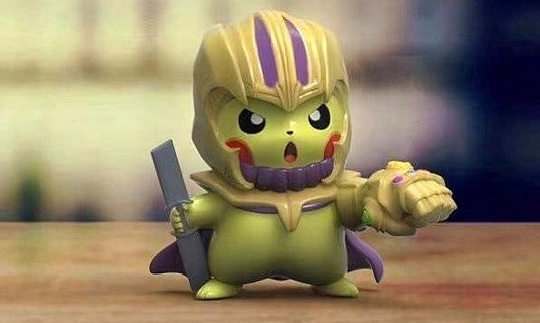 《复联4》当皮卡丘变身超级英雄,美队太萌太可爱,灭霸超霸气!