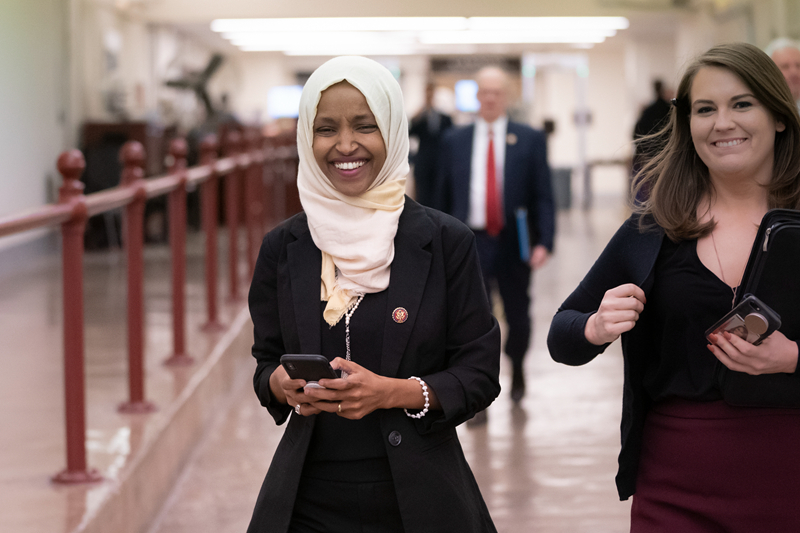 美国华盛顿特区,索马里裔穆斯林女议员伊尔汗奥马尔(ilhan omar)出席