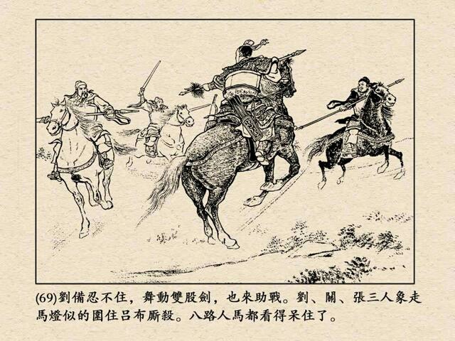 三英战吕布,刘关张是真的不能打败吕布吗?