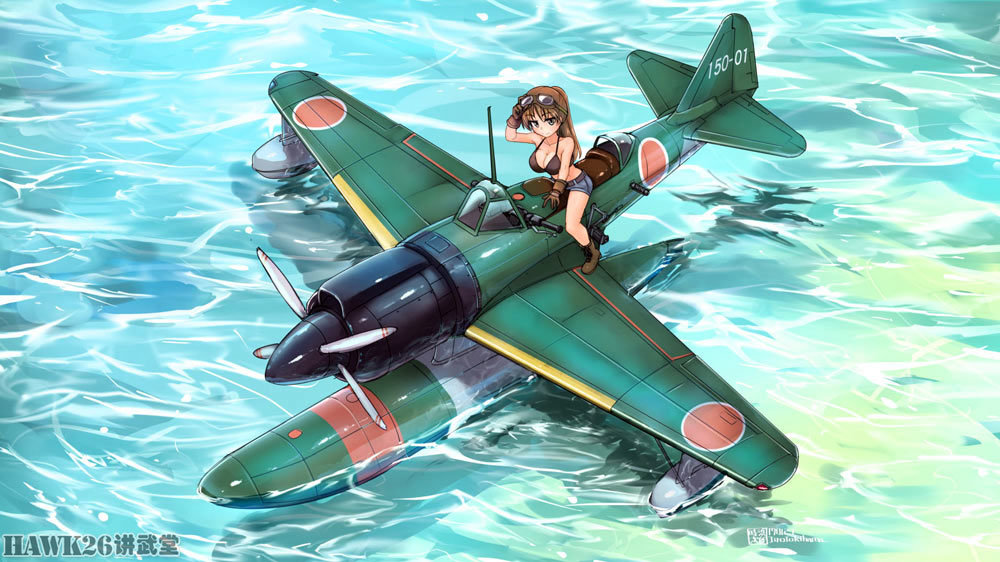 图说:川西e15k二式"紫云"水上侦察机 特殊设计全都"坑爹"