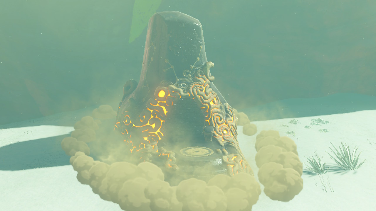 《塞尔达传说:旷野之息》完成绝壁花纹神庙挑战,找不到npc果戈