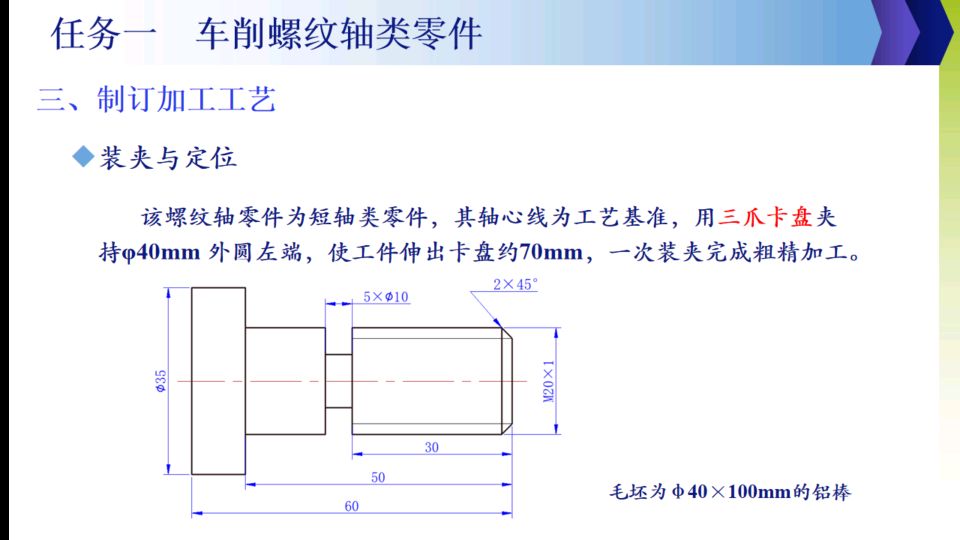 简单轴类零件图及编程图片