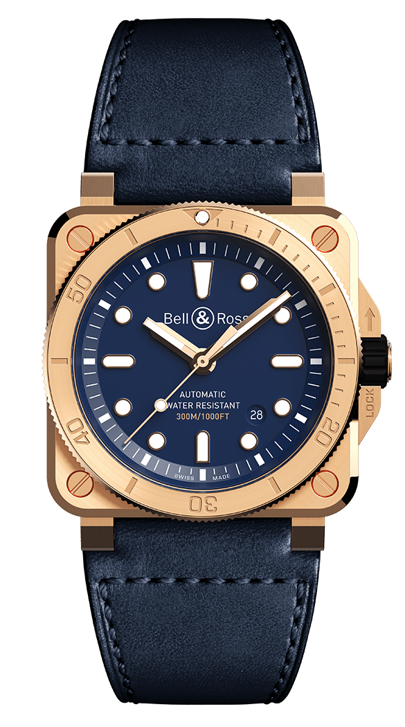 柏莱士全新 br 03-92青铜海军蓝潜水限量腕表