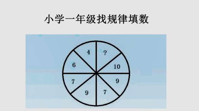 [图]小学一年级数学找规律填数，好多同学都说没思路