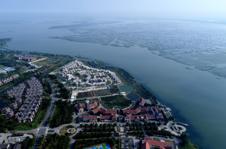航拍阳澄湖半岛旅游度假区,高空俯视如此美景,太美了!