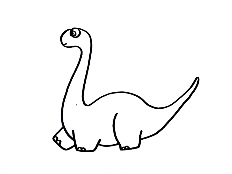 各种恐龙简笔画简单图片