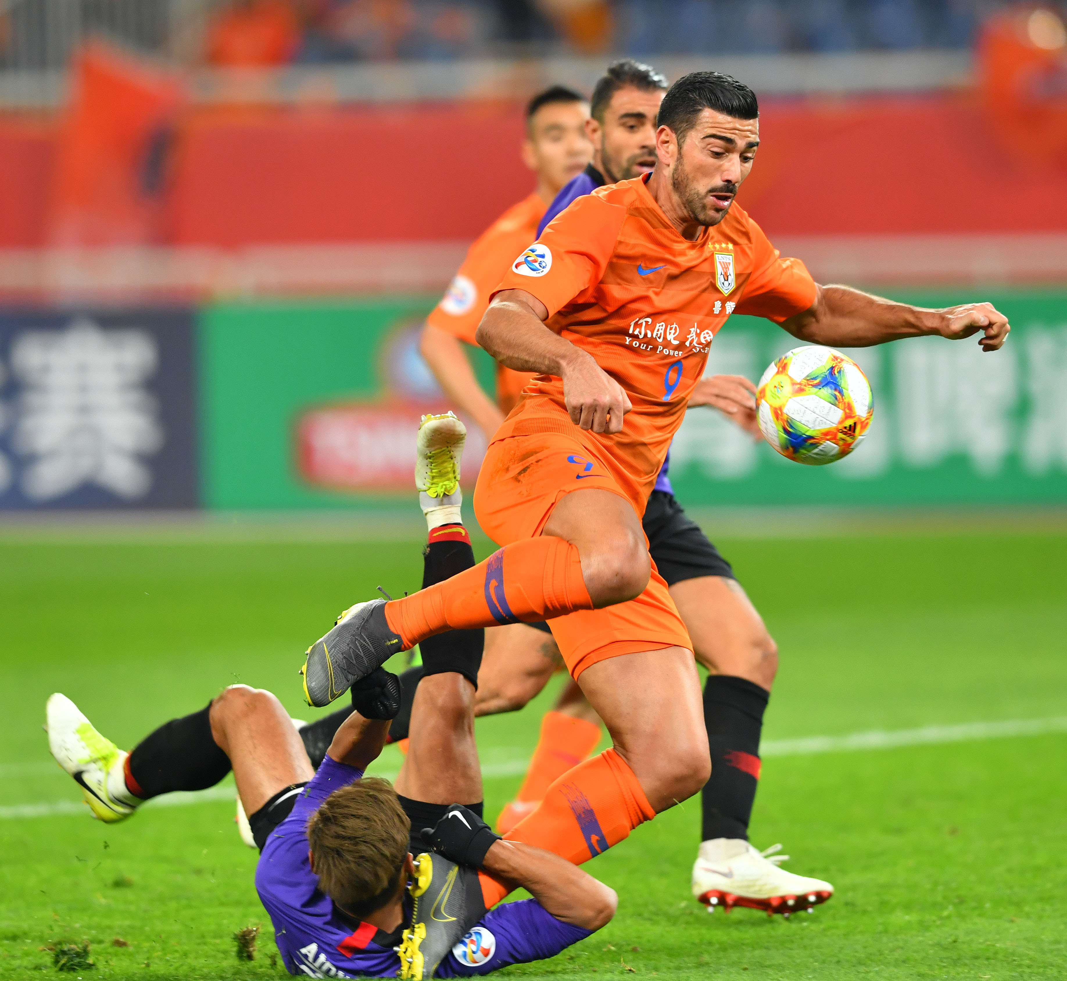 足球——亚冠:山东鲁能队对阵马来西亚柔佛dt队