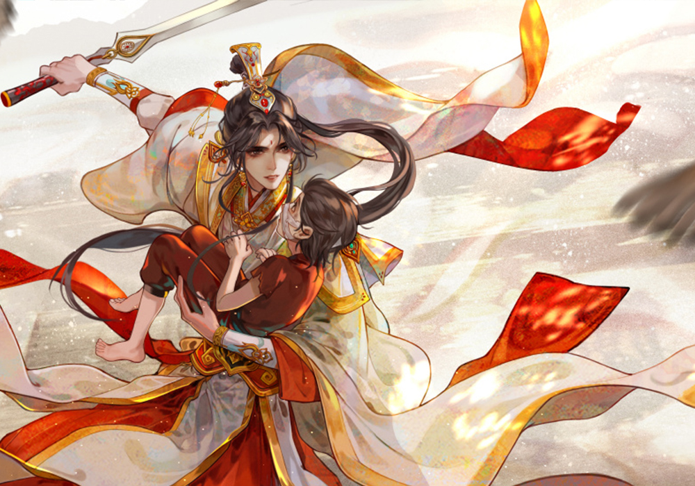 《天官賜福》情人節官方賀圖,動畫賀圖很溫馨,漫畫特典超可愛!