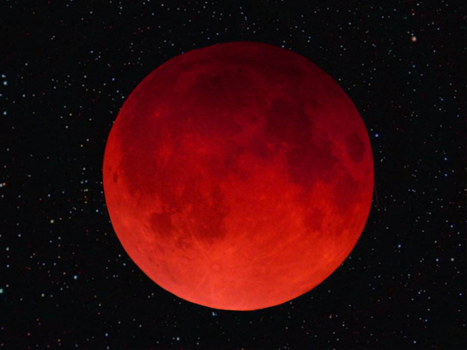 昨天晚上的红月亮,见过了吗?