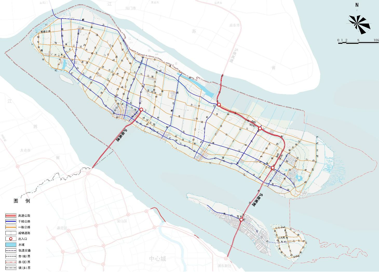 上海市崇明区城桥镇的瓶颈:沪崇高速公路和沪崇线市域铁路太遥远