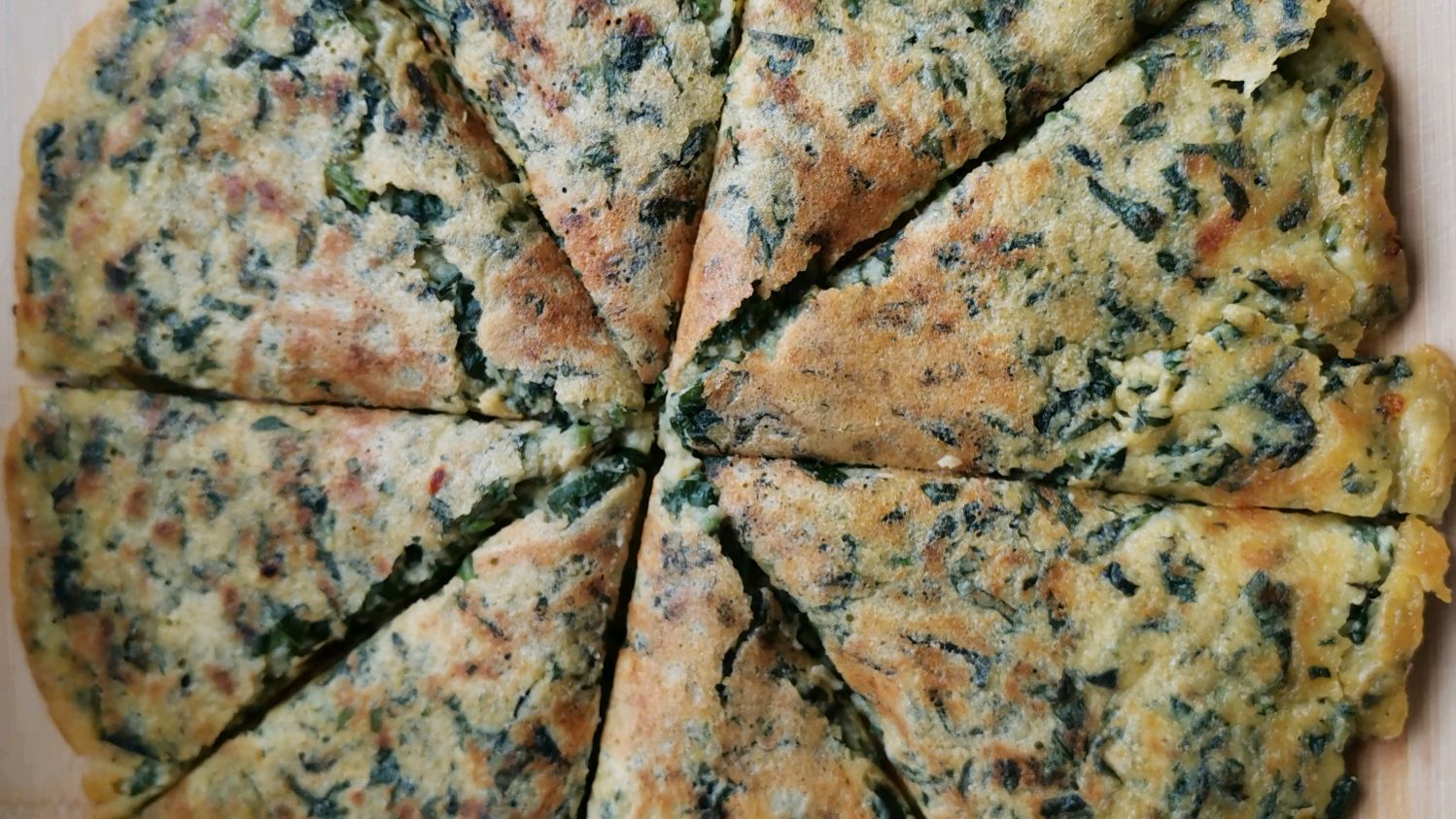 玉米面刺菜饼,好吃不长肉