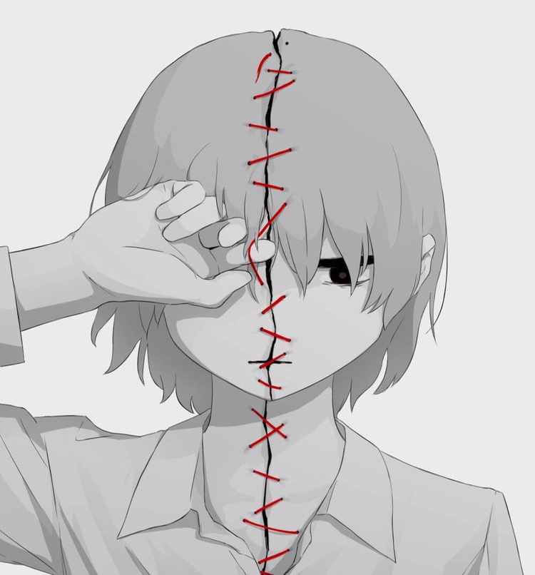 超写实的人物插画,画风压抑却很真实