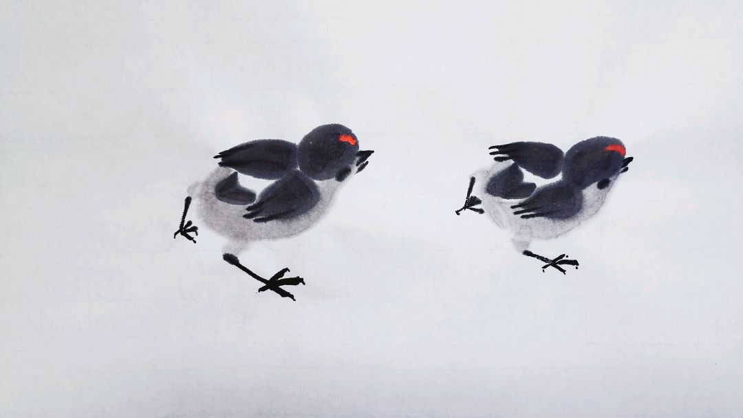 国画 春天了,画一只可爱的小鸡