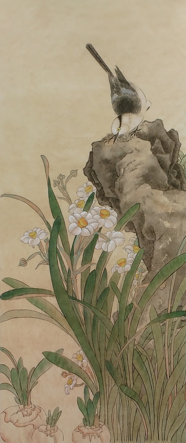 国画技法|水仙鹡鸰的画法